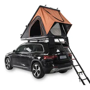 Barraca triangular para teto de carro, novo estilo de alumínio, barraca e toldo para acampamento, SUV