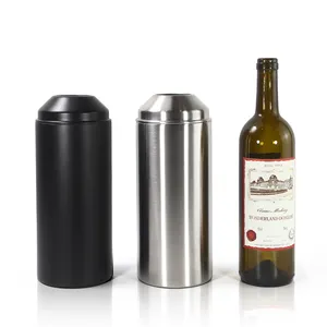 Nuovo Design personalizzato in acciaio inox a doppia parete birra bottiglia di vino refrigeratore secchiello per il ghiaccio Champagne può refrigeratore refrigeratore secchiello di raffreddamento