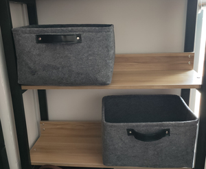 Cảm thấy lưu trữ Giỏ túi lưu trữ bin Hộp tủ quần áo lưu trữ giỏ tổ chức vải có thể gập lại miễn phí vuông giặt giỏ hiện đại các loại - Product Image 6