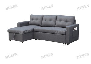 Modern Multi-Functional Upholstered Fabric <b>Sleeper</b> Couch Convertible <b>Sofa</b> Bed for Apartment or Villa Living Room Use MUSEN - Product Image 5