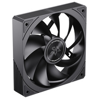 Ventilateur de boîtier PC SNOWMAN BS120 120mm noir sans LED, 76.8CFM, haut débit d'air, PWM 4 broches 12V DC, refroidissement de serveur, vente en gros