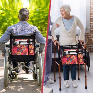 Sac de rangement pour aides à la marche en tissu Oxford, polyvalent avec porte-gobelet pour les voyages et l'usage quotidien - Product Image 3