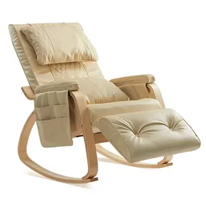 Prix d'usine Style moderne Pétrissage complet du corps Relaxation Salon Chambre à coucher Chaise berçante en bois