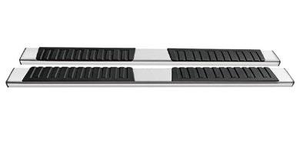 Zware-duty zilver+zwarte aluminium loopplank voor Dodge Ram 1500 2008-2010 |   Duurzame zijstappen met schroefbevestiging, complete set - Product Image 4