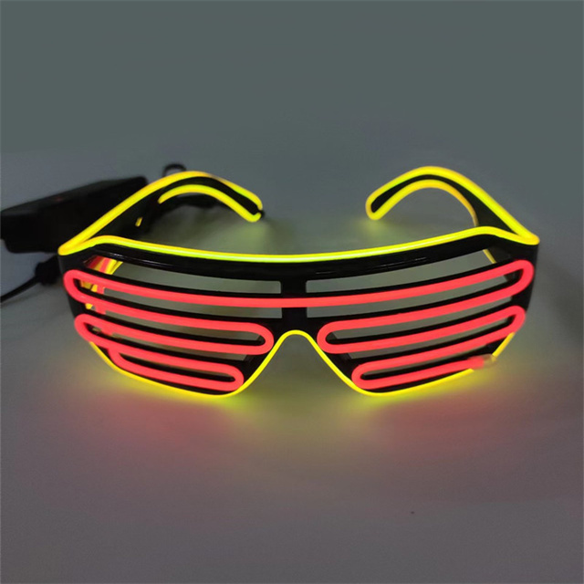 Wholesale Light up Flashing Shutter Neon Rave Glasses