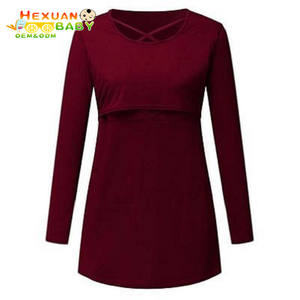 La ropa Venta caliente embarazo mamá <span class=keywords><strong>lactancia</strong></span> T camisa de manga larga ropa de maternidad Casual blusa de <span class=keywords><strong>lactancia</strong></span> materna - Product Image 4