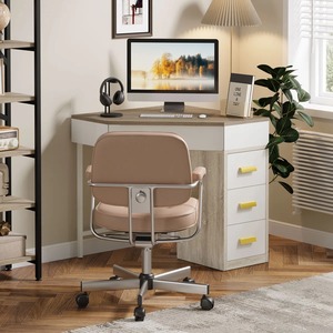 <span class=keywords><strong>Bureau</strong></span> d'angle moderne en bois avec 4 tiroirs pour la maison et l'appartement, vente en gros, MOQ 100 - Product Image 6