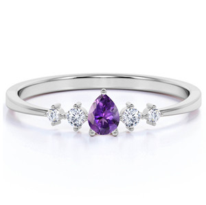 L'anello di ametista degli stati uniti anello di ametista <span class=keywords><strong>originale</strong></span> anello di pietra di ametista per uomo donna - Product Image 5