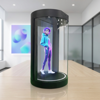 AI 21.5英寸数字人机交互系统广告机软件3D虚拟人体智能全息舱设备