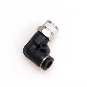Accesorios de tubería neumática de codo de 90 grados de último diseño de alta calidad, conectores de manguera de latón de conexión rápida, aire ROSCADO MACHO <span class=keywords><strong>PL</strong></span> - Product Image 2