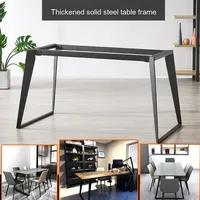 Étagère de bureau carrée en métal solide moderne en fer jambe de Table à manger support de Table d'ordinateur support de Table de conférence pieds en métal