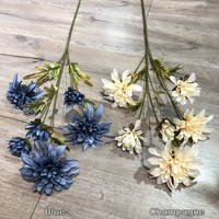 Dahlias artificiels faits main en plastique, 6 têtes, design moderne, pour la photographie de mariage en fin d'automne, accessoires de décoration intérieure