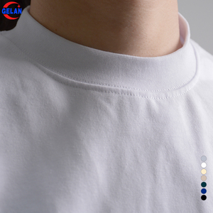 T-shirt Homme <span class=keywords><strong>Gelan</strong></span> 350g Oversize à Épaules Tombantes et Encolure Ajustée – Qualité Personnalisée Streetwear en Coton Épais Style Décontracté - Product Image 3