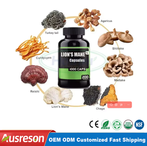 Suplemen Imunitas Kompleks Jamur Lions Mane, Rumput Laut, dan Shilajit Herbal Ausreson, Ekstrak Lions Mane Organik dalam Kapsul - Product Image 4