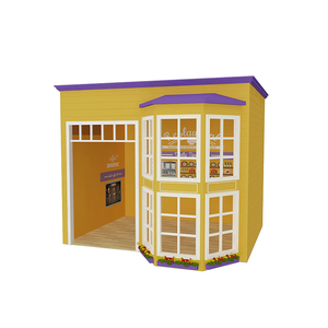 De comercial de plástico niños Playhouse y deslizante combinación niños casita de madera de - Product Image 6