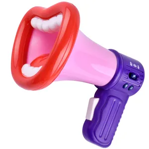 Забавная детская игрушка с голосовым преобразователем, креативный ручной МегаФон, многоканальный пластиковый музыкальный динамик, шумная игрушка с громким ртом