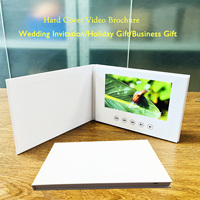 Haute qualité personnalisé affaires cadeau personnel invitation de mariage écran LCD livre vidéo carte de voeux 7 pouces IPS vidéo Brochure