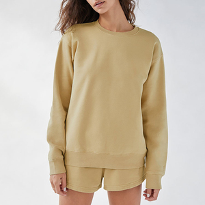 Nouveau Design Automne Hiver Femmes Surdimensionné Ras Du Cou Sweat-shirt-Coupe Ample Écologique Polaire Avant Option Couleurs Personnalisées Tailles - Product Image 2