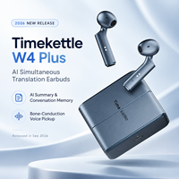 Nouveaux écouteurs de traduction IA Timekettle W4 PLUS 2026 – Traducteur intelligent bidirectionnel simultané pour voyages et réunions