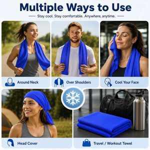 New Portable Silicone Case Packaging Custom Logo Microfiber Outside Sports Instant Cooling Towel for Yoga Running - Product Image 2