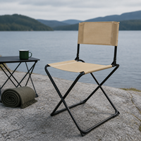 Chaises de camping d'extérieur en fer, légères, pliables, portables, sans accoudoirs, chaise pliante de plage