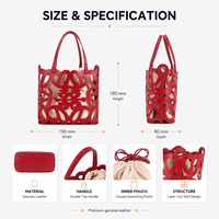 Sac fourre-tout pour femme en cuir découpé au laser, sac à main à cordon, pochette en toile, bandoulière réglable, 4 couleurs, vente en gros, personnalisation OEM, usine