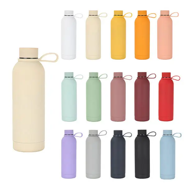Custom Logo Double Wall Vacuum Insulated Bottles Small Mouth 350ML 500ml 750ML Stainless Steel Sports Water Bottle