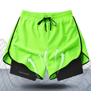 2024 Custom Men's Plus Size Quick Dry Casual Athletic Sports Mid Length Running Men Gym Shorts