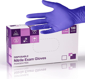 Guantes de Nitrilo Desechables Negros y Rosas XL de 4.5 mil, con Logotipo Personalizado, Grado Alimenticio, Sin Polvo, Caja de 100 Piezas - Product Image 1