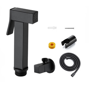 Черный Туалет стиральная Shattaf биде спрей комплект с угловым клапаном - Product Image 1