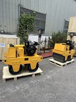 Offre Spéciale Compacteur routier vibrant à double tambour TH-YLS600B, mini-compacteur portatif à double roue en acier pour la réparation routière