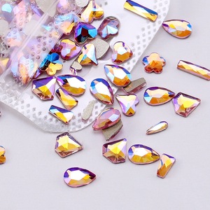 Cristal AB Strass Flatback Espumante Aurora Borealis Efeito Decoração Jóias Fazendo Alta Refração Brilhante Pedras - Product Image 3