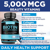 Capsule de croissance capillaire OEM pour femmes et hommes avec biotine, collagène et kératine - Vitamines et compléments pour la santé des cheveux, de la peau et des ongles