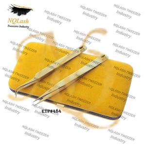 Nouveau prix de gros Kit de 3 pinces magnétiques en velours / Pinces à volume pour cils couleur or NQLASH - Product Image 1