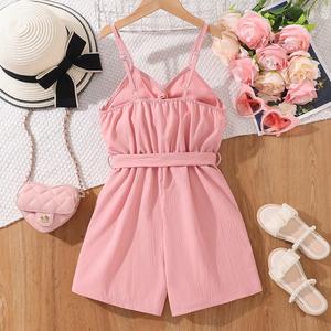 Nuova Tuta Corta Estiva 2025 per Ragazze Adolescenti, con Bretelle e Vita Scavata, Abbigliamento per Bambine 8-12 Anni - Product Image 2