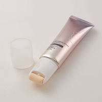 Tube cosmétique en gros avec applicateur à rouleau et éponge, tube ABL PE personnalisé imprimé pour les soins du cou