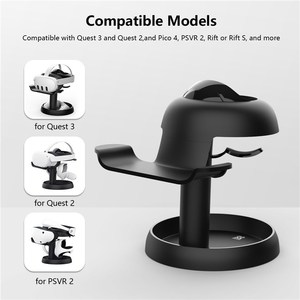 Supporto per cuffie <span class=keywords><strong>AMVR</strong></span> <span class=keywords><strong>VR</strong></span> per Pico 4 Oculus Quest 2 / Quest 3 supporto Display supporto per stazione di gioco appendiabiti salvaspazio - Product Image 3