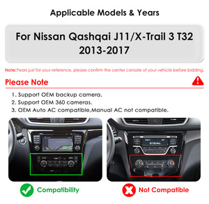 CARUPEZ Stereo Auto Android da 9.7 Pollici con Schermo IPS LCD Touch, Trasmettitore FM per <span class=keywords><strong>Qashqai</strong></span> <span class=keywords><strong>J11</strong></span>/X-Trail T32 2013-2017, GPS CarPlay e Telecamera Retromarcia - Product Image 4