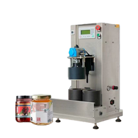 Machine de scellage et de bouchage sous vide semi-automatique à 2 ou 4 stations pour bouteilles en verre, idéale pour les sauces, le miel et les bocaux à bouchon twist-off
