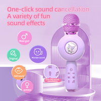 Micrófono Inalámbrico Portátil, Micrófono de Karaoke Musical para Niños, Juguete con Altavoz, para Fiestas Infantiles