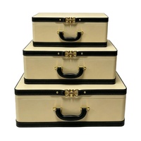 Boîte de rangement imprimée de style européen de luxe, portable, pour dressing, voyage, décoration intérieure, pour femmes