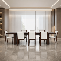 Ensemble de table et chaises de réunion de bureau en bois, moderne et minimaliste, haut de gamme, pour salle de conseil et réunions d'affaires