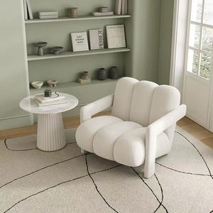 k European Minimalist Art <b>Sofa</b> Single Velvet Settee Armchair Wood <b>Frame</b> Multipurpose Living Room Reclining Chairchaise - Product Image 2