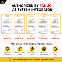 Robot FANUC R-2000iC/165F 165 kg 2655 mm 6 axes à charge lourde pour la manutention des matériaux, la soudure par points et l'automatisation