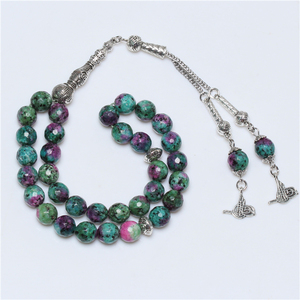 공장 판매 천연 돌 10MM 이슬람 Tasbeeh Tespih 알라 기도 구슬 33 이슬람 Misbaha 묵주 - Product Image 3