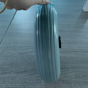 8 Inch Pu Fat <b>Wheel</b> With Front Fork For Wheelchair <b>Replacement</b> Parts - Product Image 2