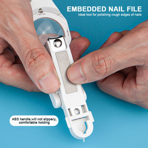 हैंडहेल्ड आवर्धक ग्लास फोल्ड-दूर नाखून कटर व्यापक गैर-पर्ची पकड़ के नेतृत्व वाली मैग्निफायर चमकाने वाले बुजुर्ग लोगों के लिए - Product Image 4