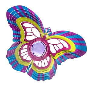 Laser cắt ngoài trời 3D gió Spinner-Nhiều màu nhìn bướm - Product Image 1