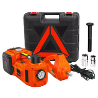 Kit de Gato Hidráulico Eléctrico para Automóvil, Gato Hidráulico de Piso de 5 Toneladas y 12 V con Llave de Impacto para Reparación de Neumáticos