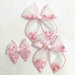 في عيد الحب مشابك الشعر الشبكية، مشابك الشعر الطويلة، مشابك شعر لطيفة على شكل خرز من الصلصال، مشبك شعر متقوس - Product Image 5